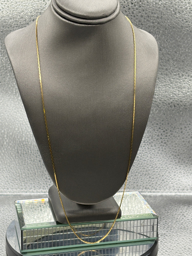 14 Karat Yellow Gold Ladies Woven C-Link Chain