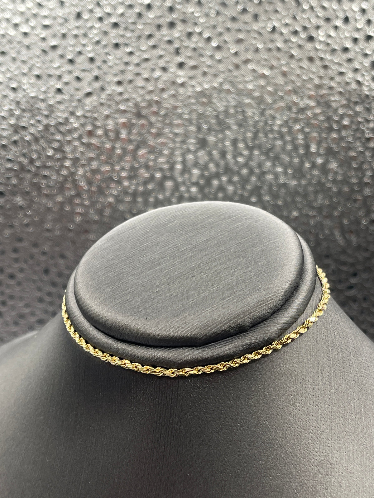 Ladies 14 Karat Solid Yellow Gold Rope Chain Bracelet