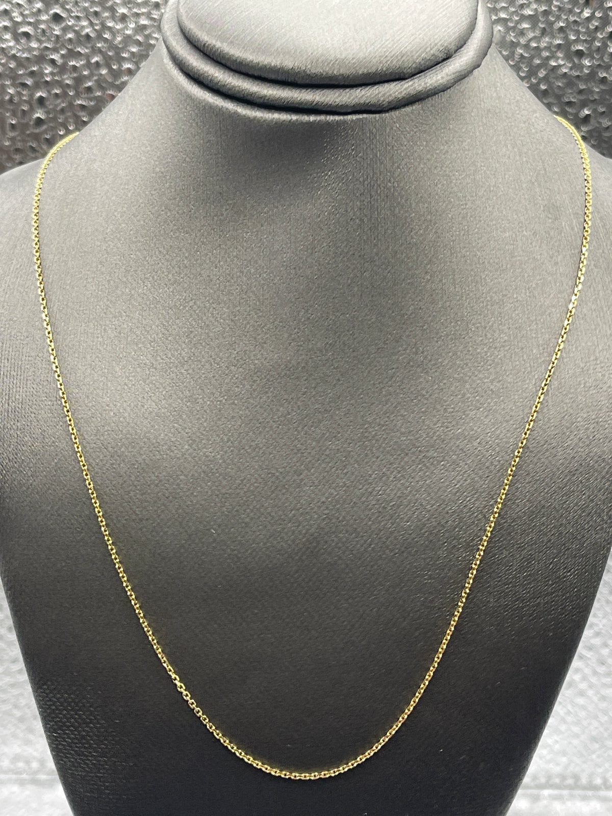 Ladies 14 Karat Solid Yellow Gold Open Rolo Link Chain