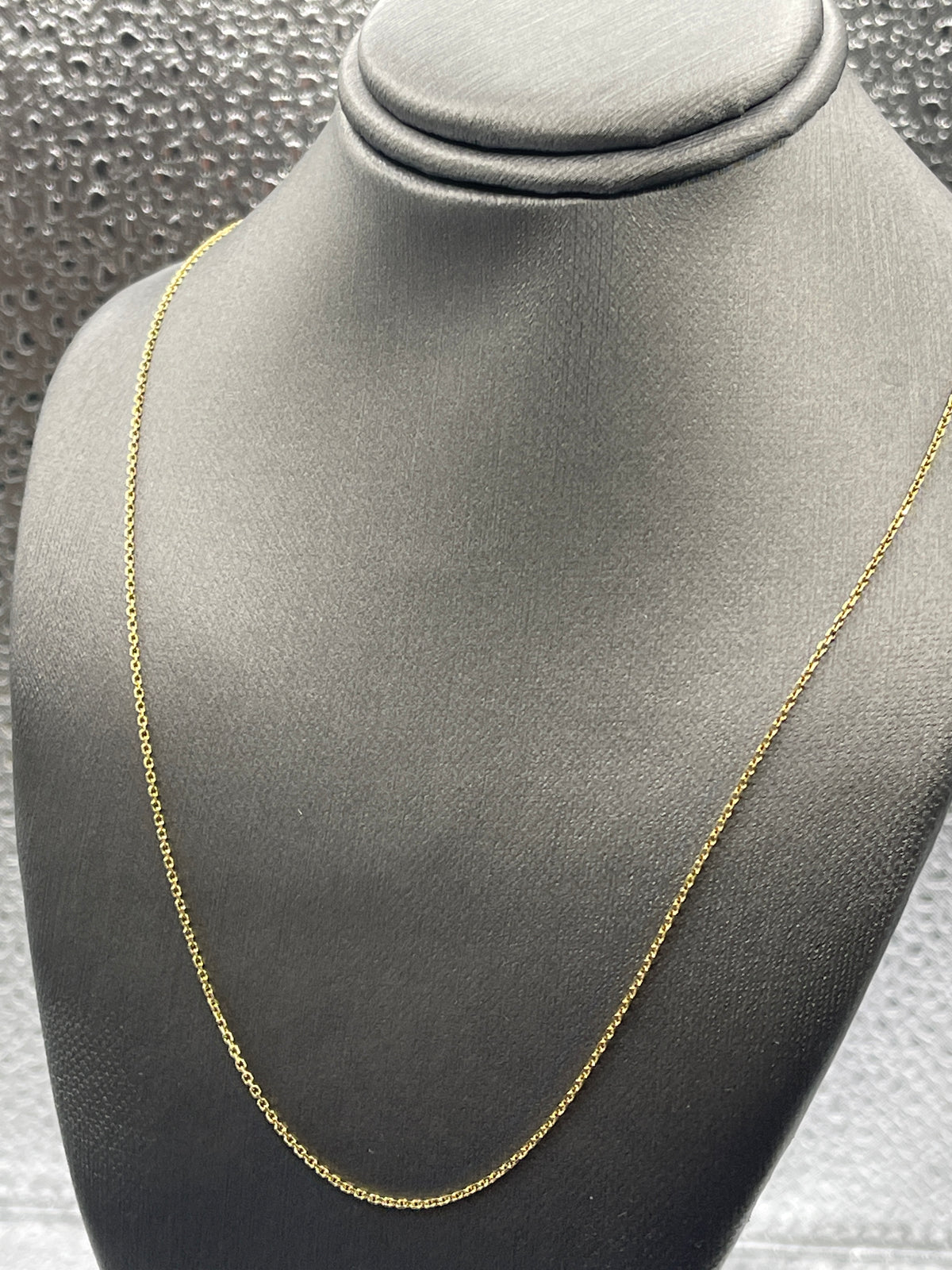 Ladies 14 Karat Solid Yellow Gold Open Rolo Link Chain
