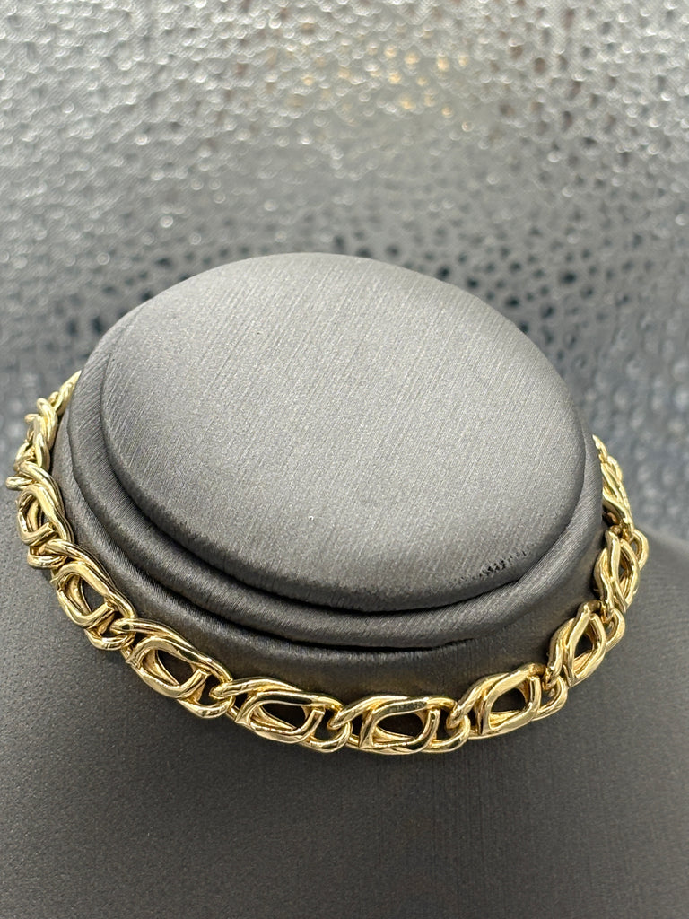 18 Karat Yellow Gold Ladies/Gents Custom Italian Link Bracelet