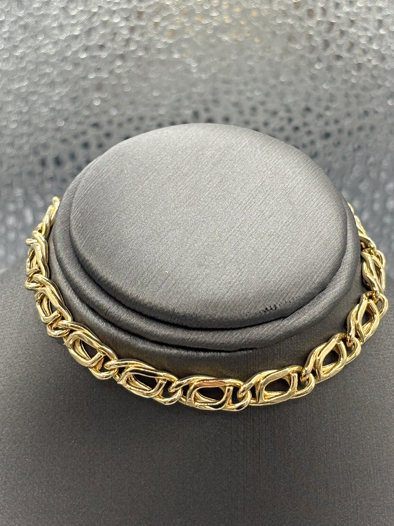18 Karat Yellow Gold Ladies/Gents Custom Italian Link Bracelet
