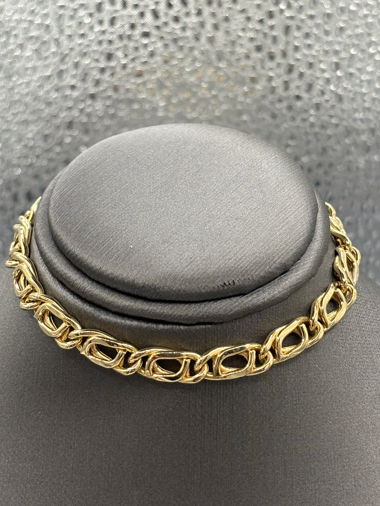 18 Karat Yellow Gold Ladies/Gents Custom Italian Link Bracelet
