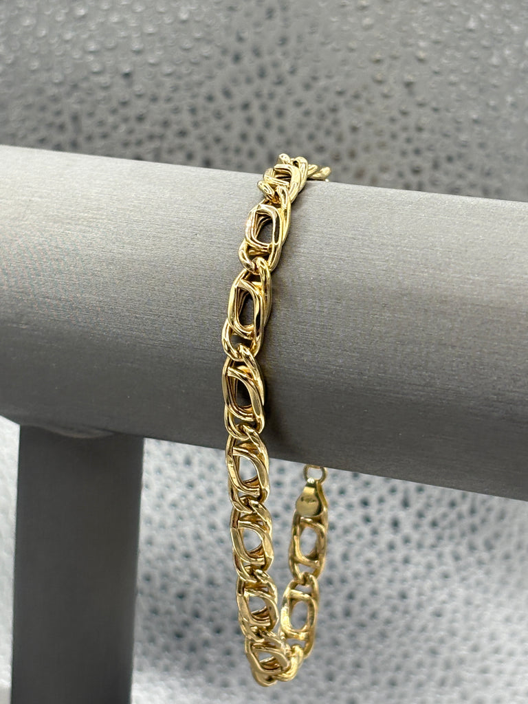 18 Karat Yellow Gold Ladies/Gents Custom Italian Link Bracelet