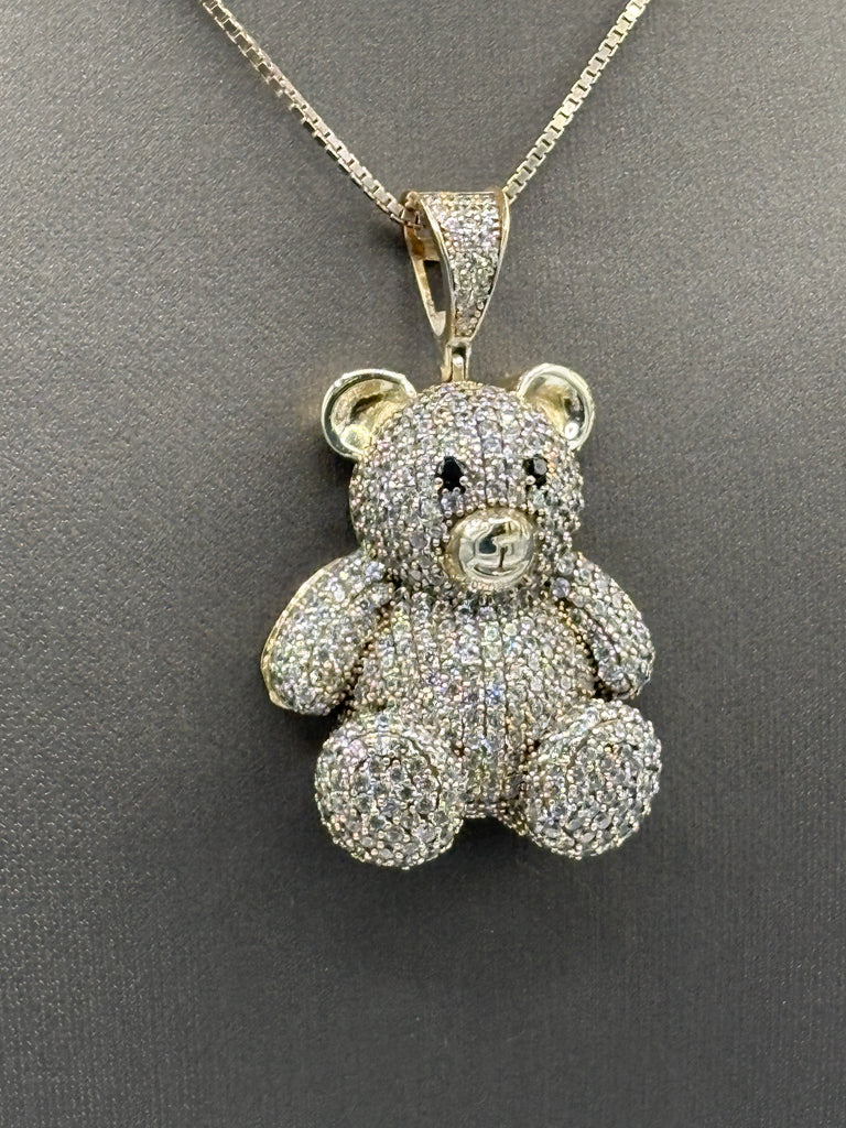 14 Karat White Gold Ladies/Gents Teddy Bear Pendant