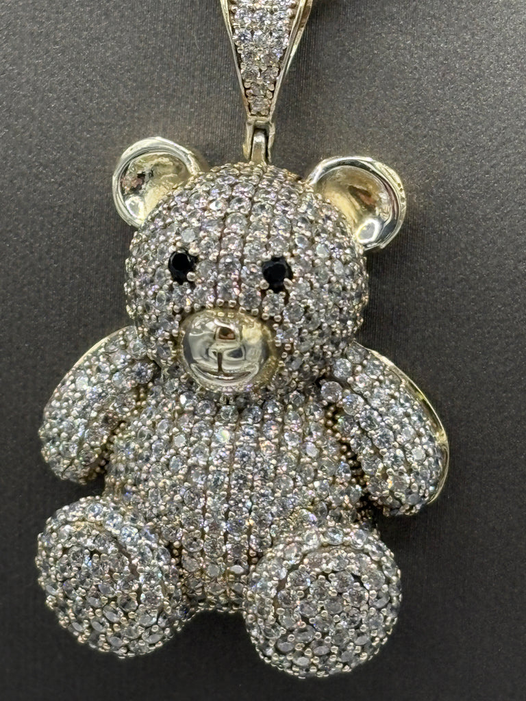 14 Karat White Gold Ladies/Gents Teddy Bear Pendant