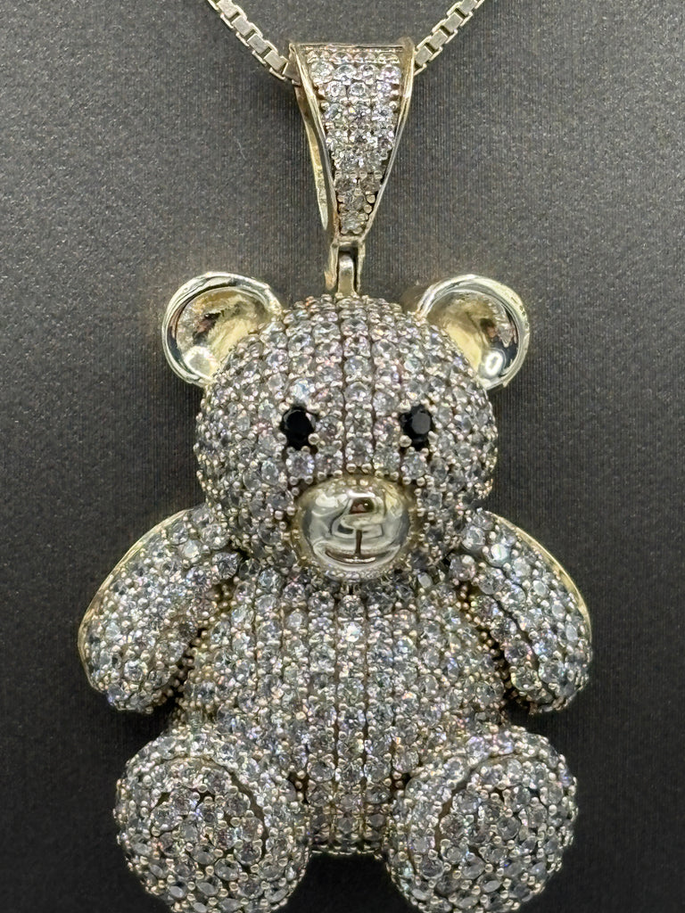 14 Karat White Gold Ladies/Gents Teddy Bear Pendant