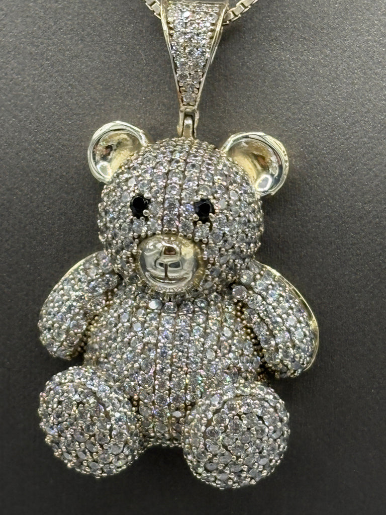 14 Karat White Gold Ladies/Gents Teddy Bear Pendant