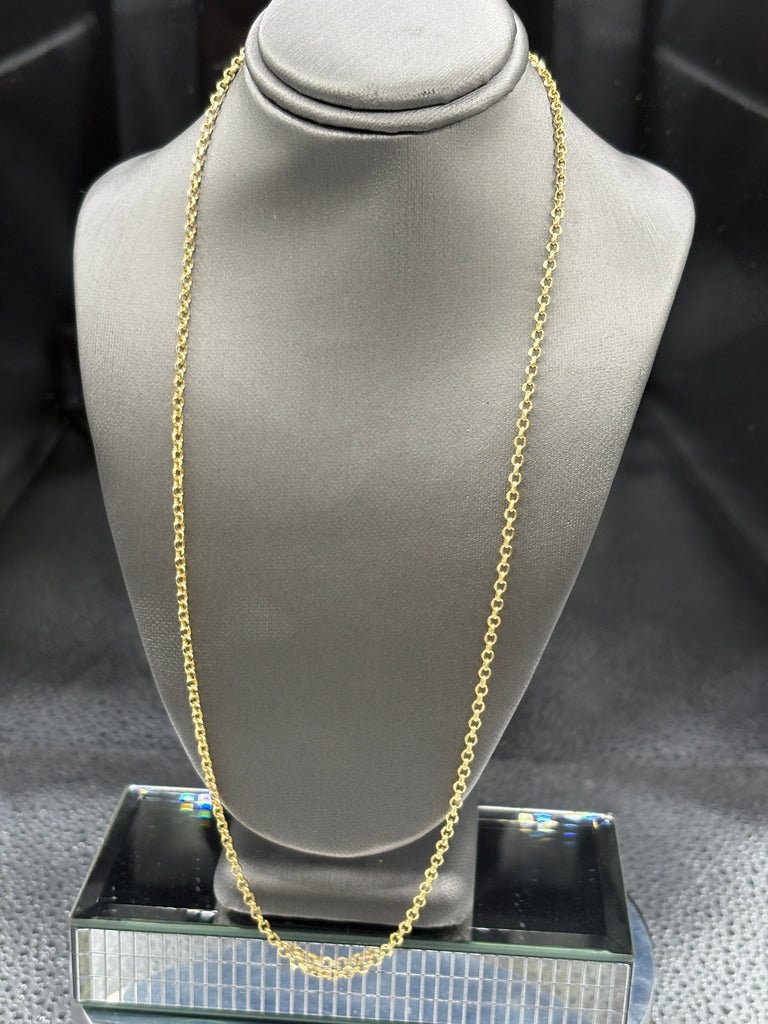 14 Karat Yellow Gold Ladies/Gents Cable Rope Link Chain