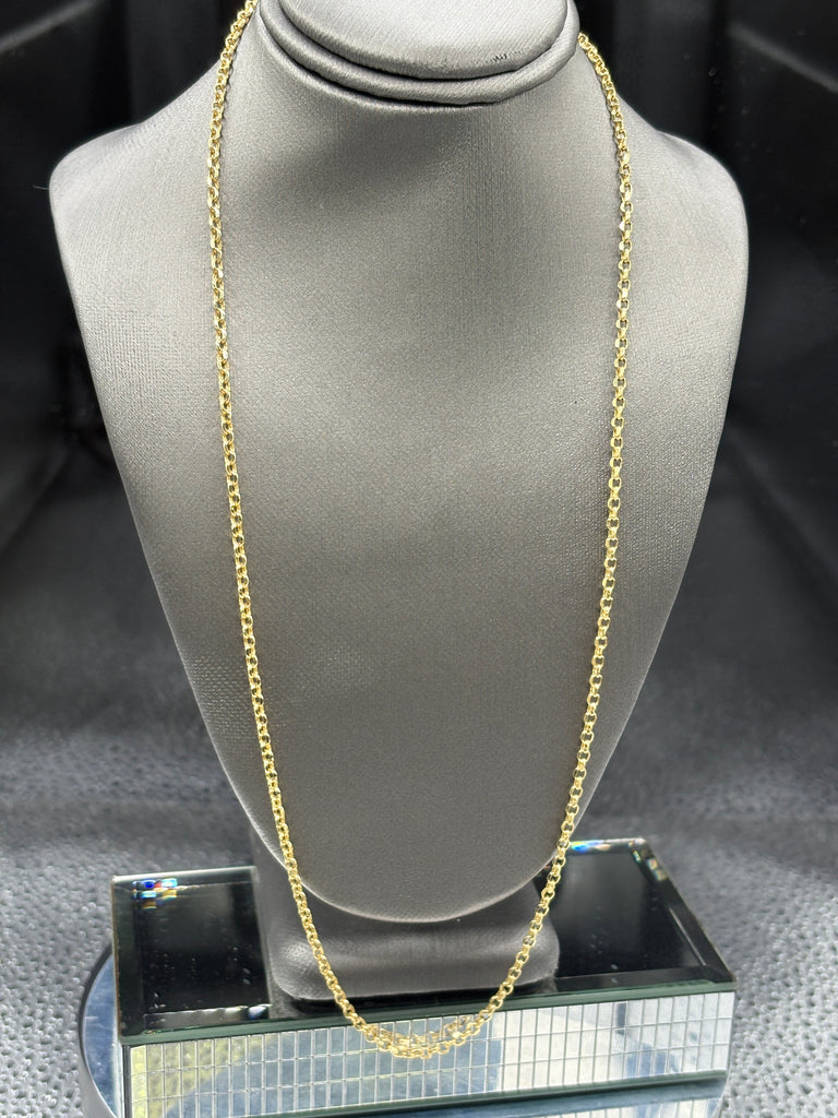 14 Karat Yellow Gold Ladies/Gents Cable Rope Link Chain