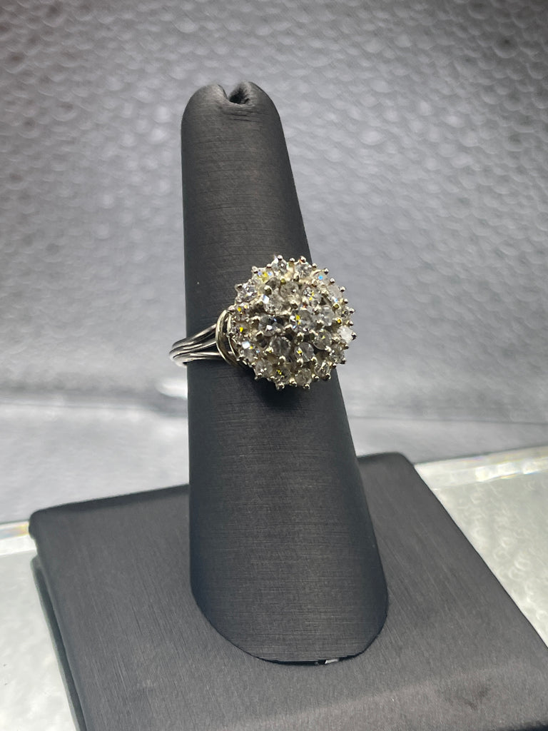 View one of Beautiful Vintage Ladies Diamond Starburst Bouquet Cocktail Ring
