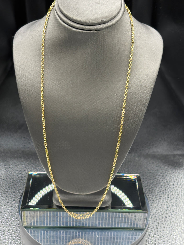 14 Karat Yellow Gold Ladies/Gents Cable Rope Link Chain