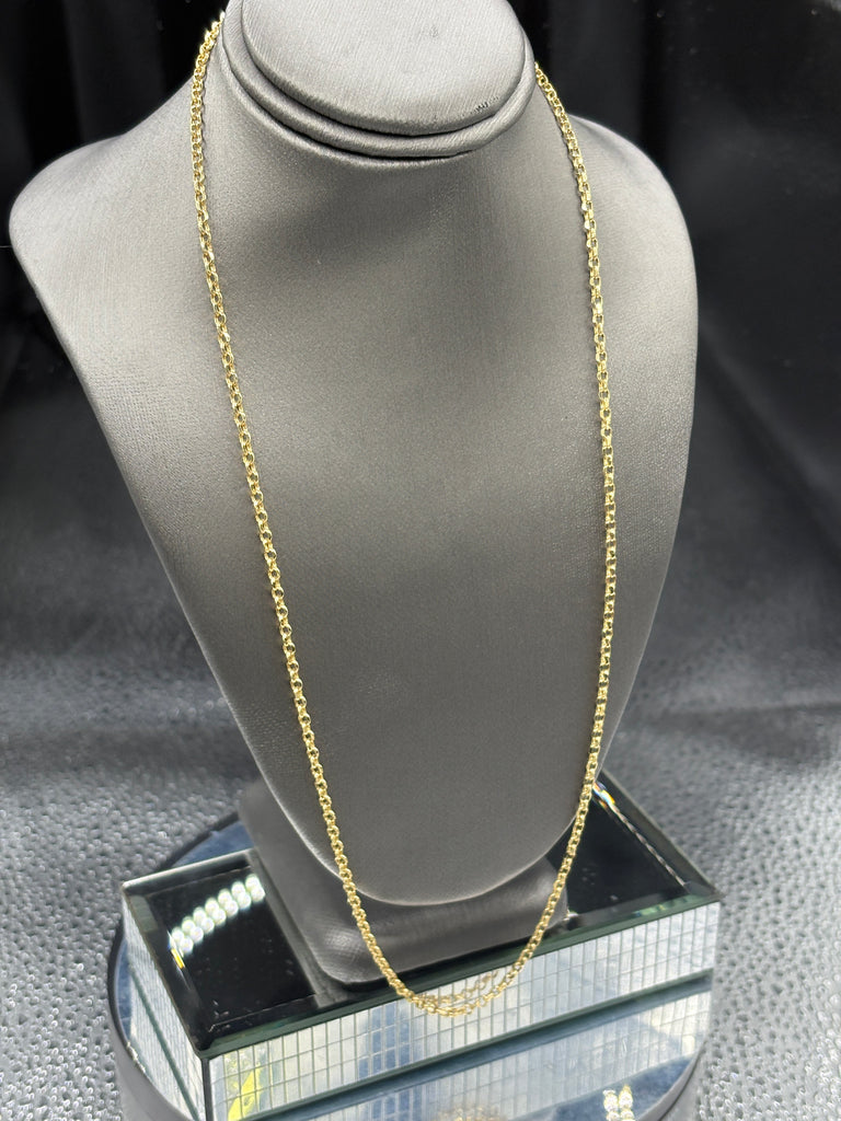 14 Karat Yellow Gold Ladies/Gents Solid Round Link Chain