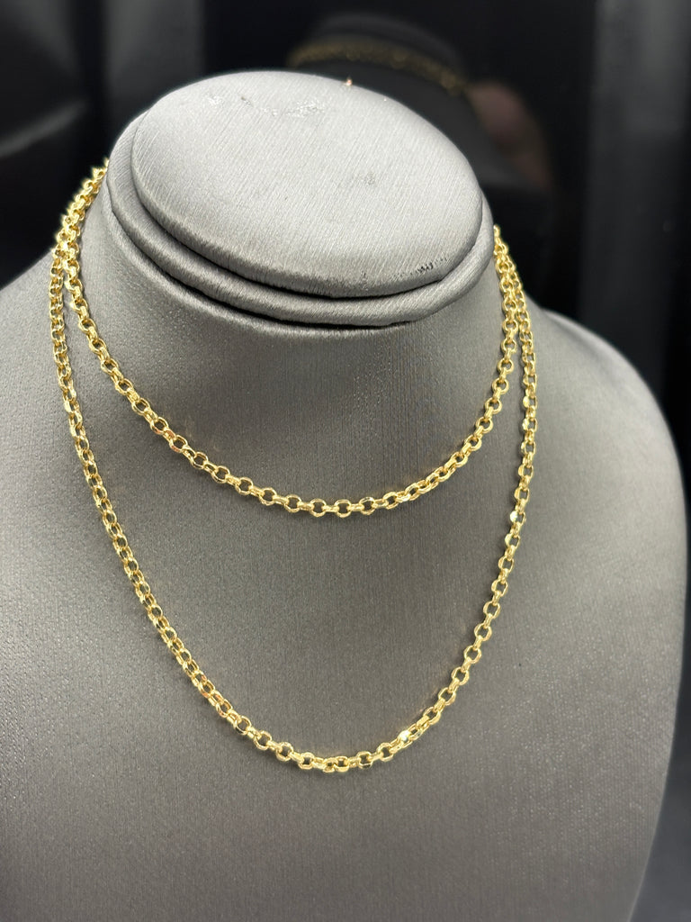 14 Karat Yellow Gold Ladies/Gents Cable Rope Link Chain