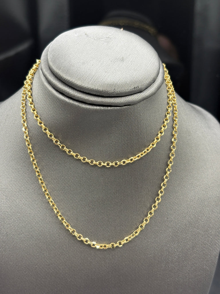 14 Karat Yellow Gold Ladies/Gents Cable Rope Link Chain