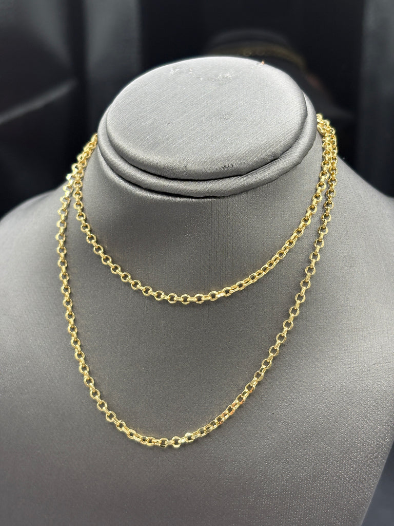 14 Karat Yellow Gold Ladies/Gents Cable Rope Link Chain