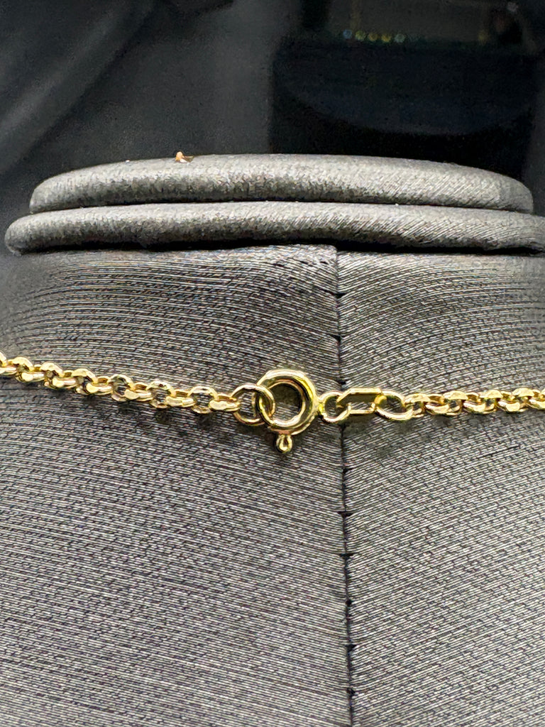 14 Karat Yellow Gold Ladies/Gents Solid Round Link Chain