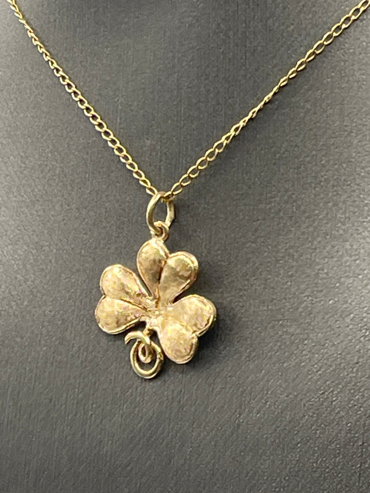 View one of Ladies 14 Karat Solid Yellow Gold Clover Pendant