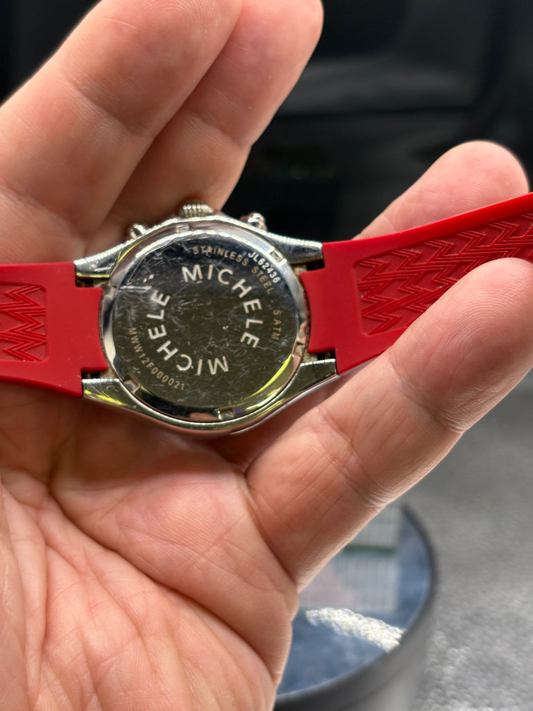 Vintage Michele Ladies Jelly Bean Tahitian Pink/Chronograph  display picture 1