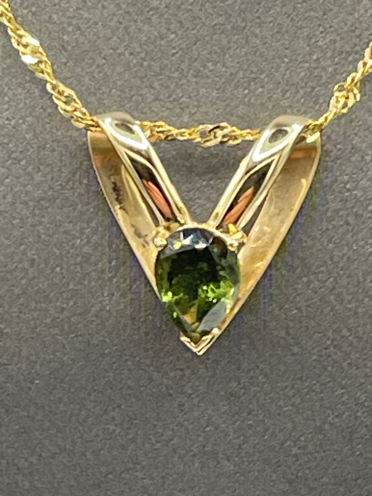 14 karat Yellow Gold Tourmaline Pendant - Philadelphia Gold & Silver Exchange