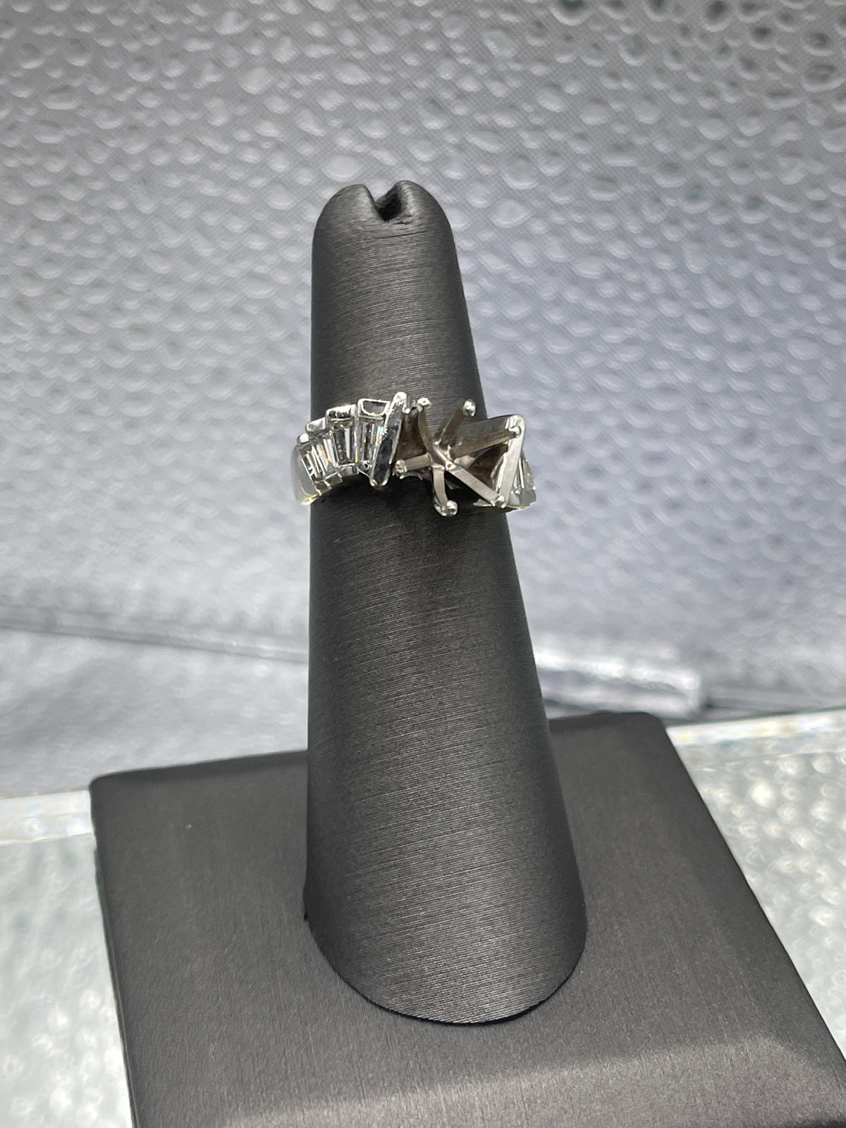 Ladies 14KT White Gold Diamond Remount With Baguettes - Philadelphia Gold & Silver Exchange