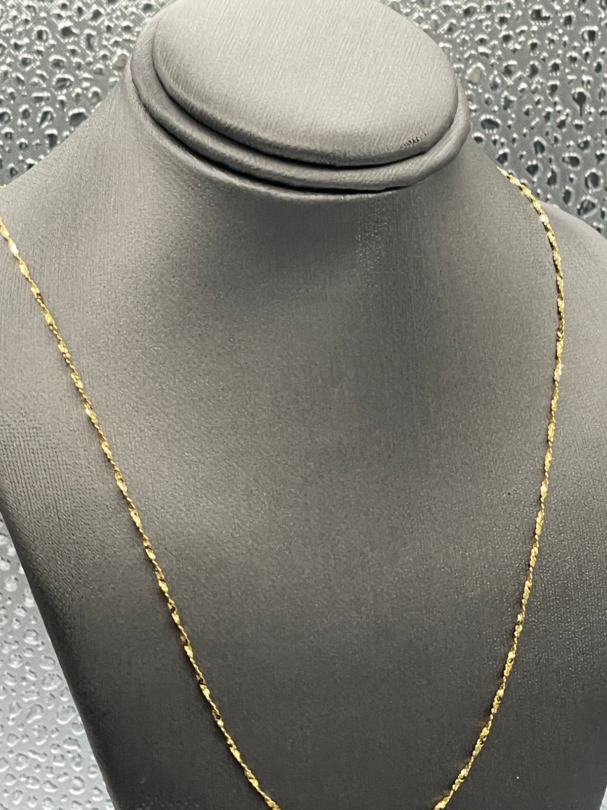 View one of Ladies 14 Karat Solid Yellow Gold Twisted Sparkle Chain