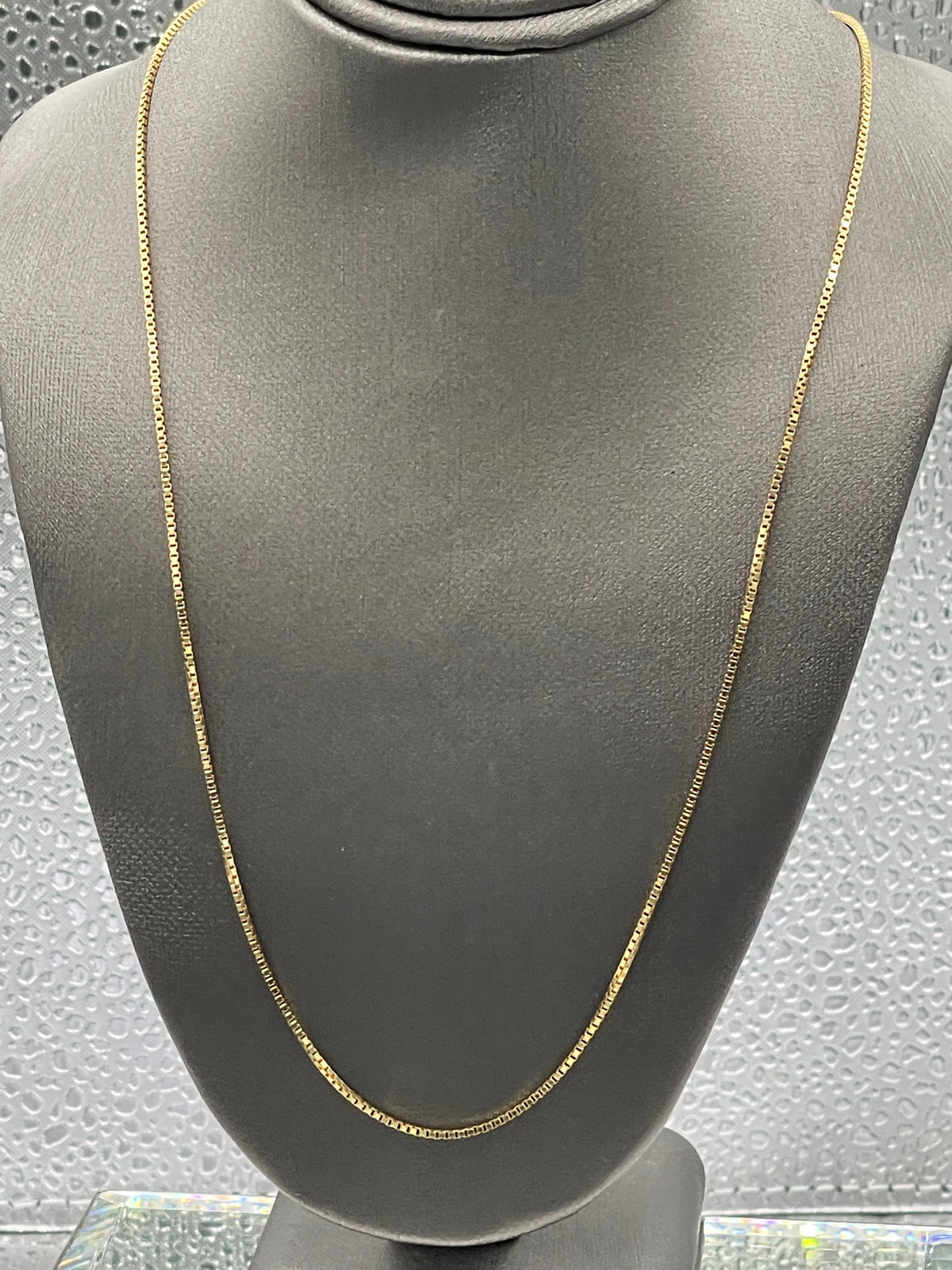 View two of Ladies 14 Karat Solid Yellow Gold Box Chain