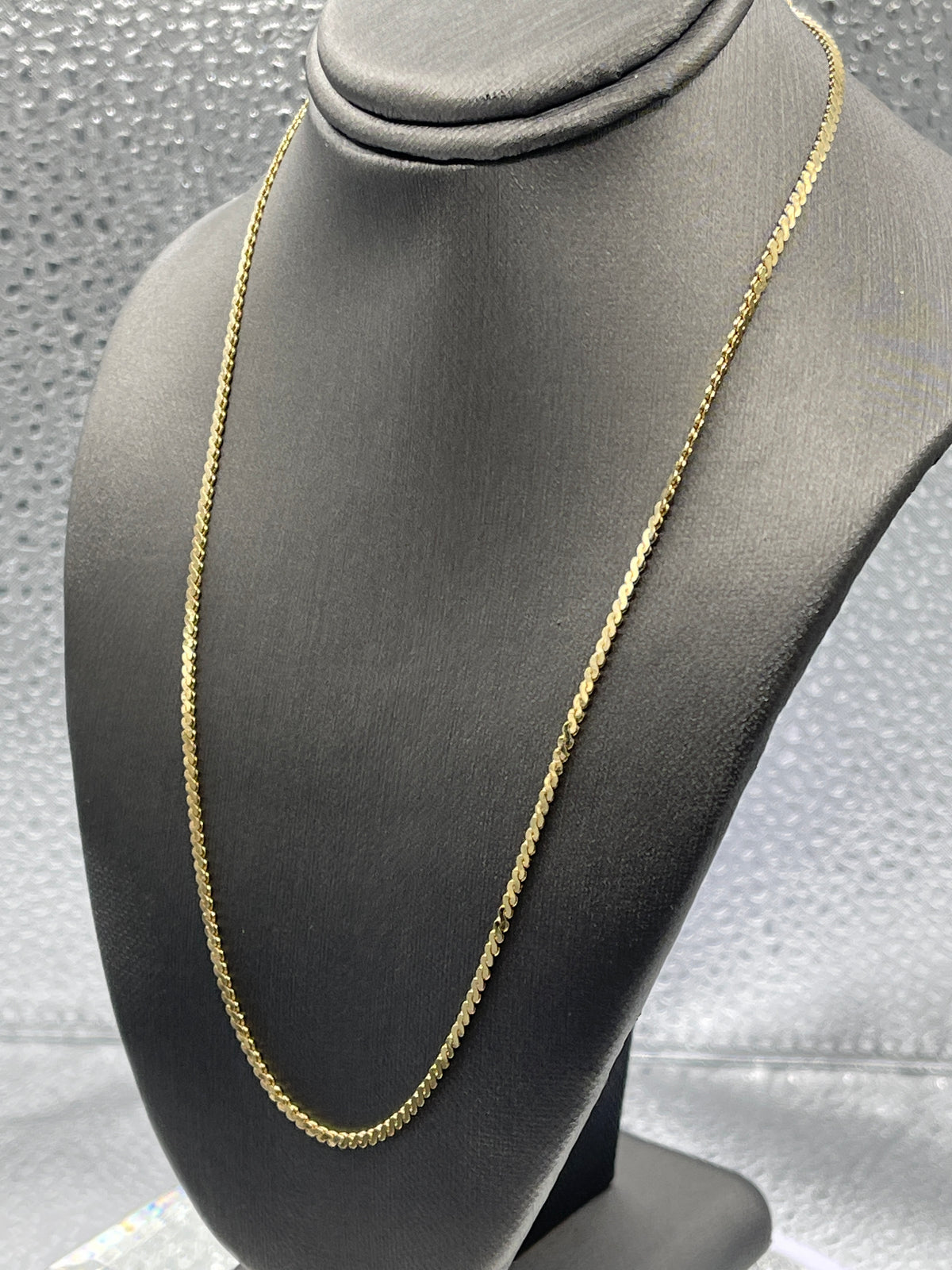Ladies 14 Karat Solid Yellow Gold Double Serpentine Chain