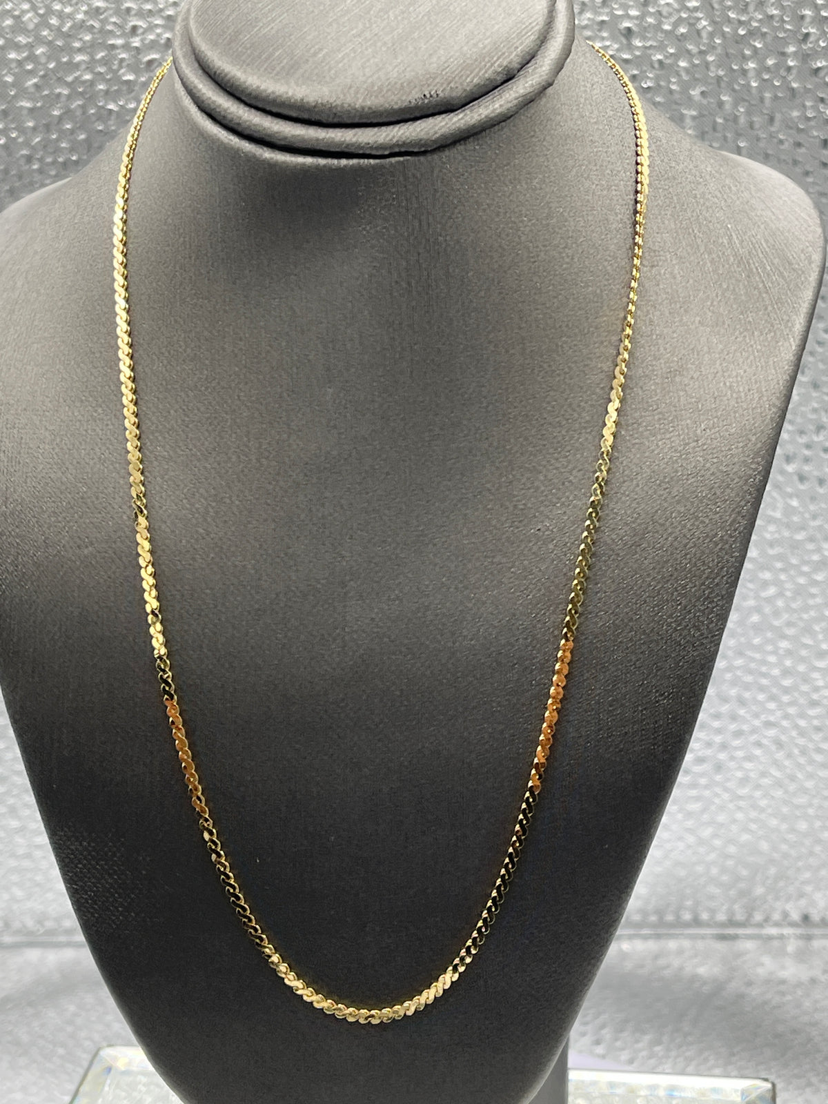 Ladies 14 Karat Solid Yellow Gold Double Serpentine Chain
