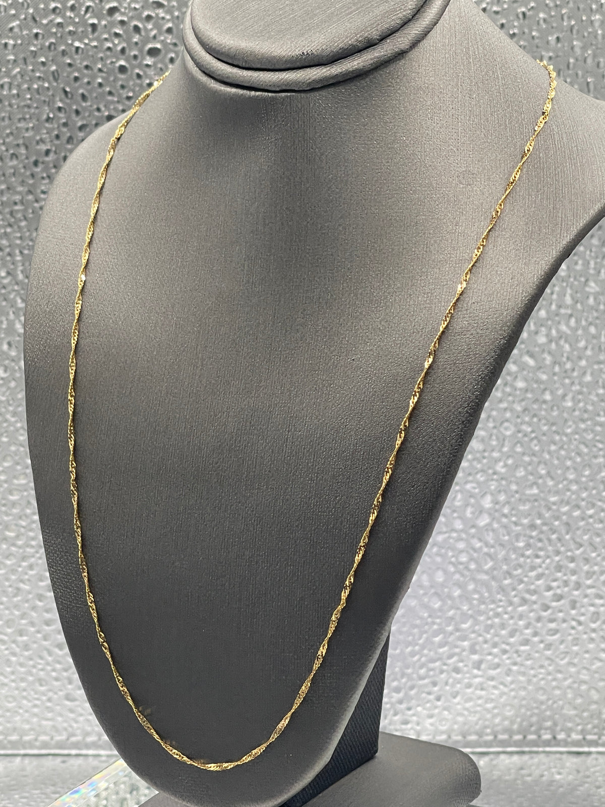 View one of Ladies 10 Karat Solid Yellow Gold Twisted Sparkle Chain