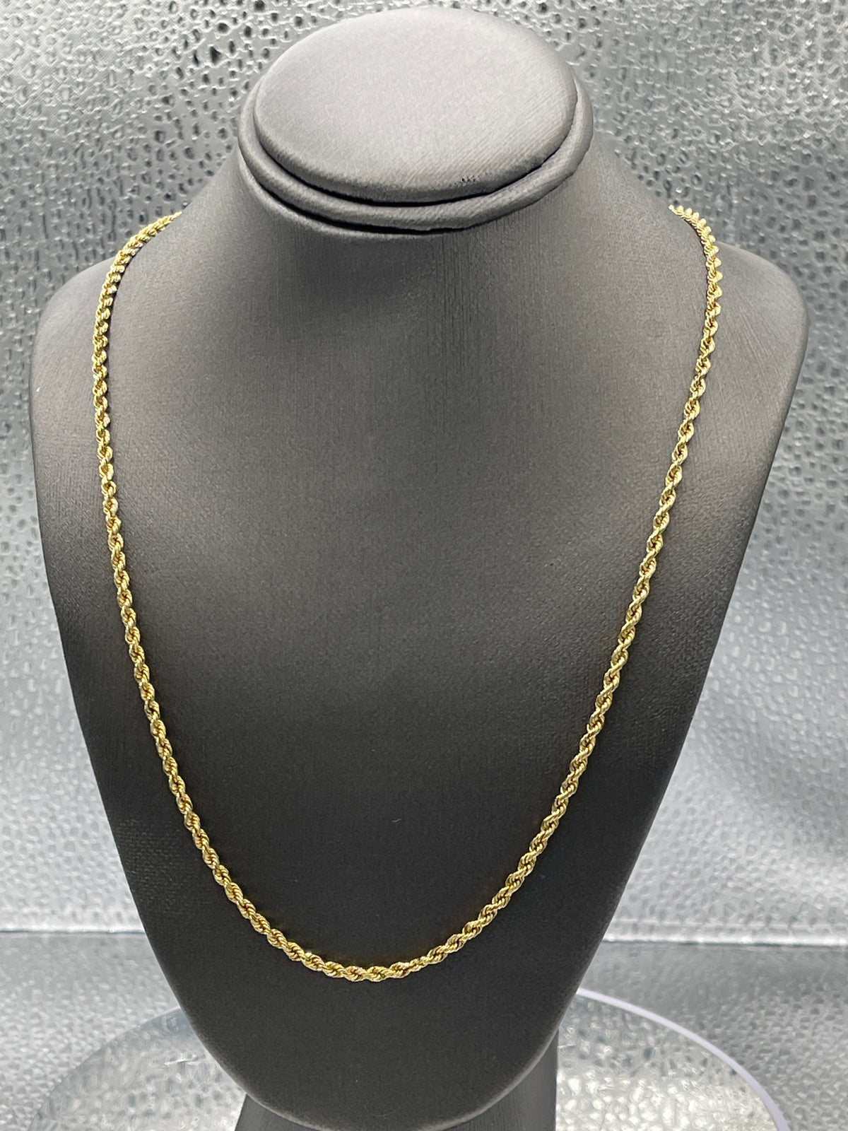 Ladies 14 Karat Yellow Gold Solid Rope Chain