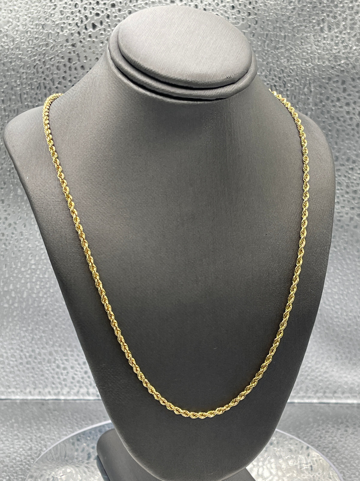Ladies 14 Karat Yellow Gold Solid Rope Chain