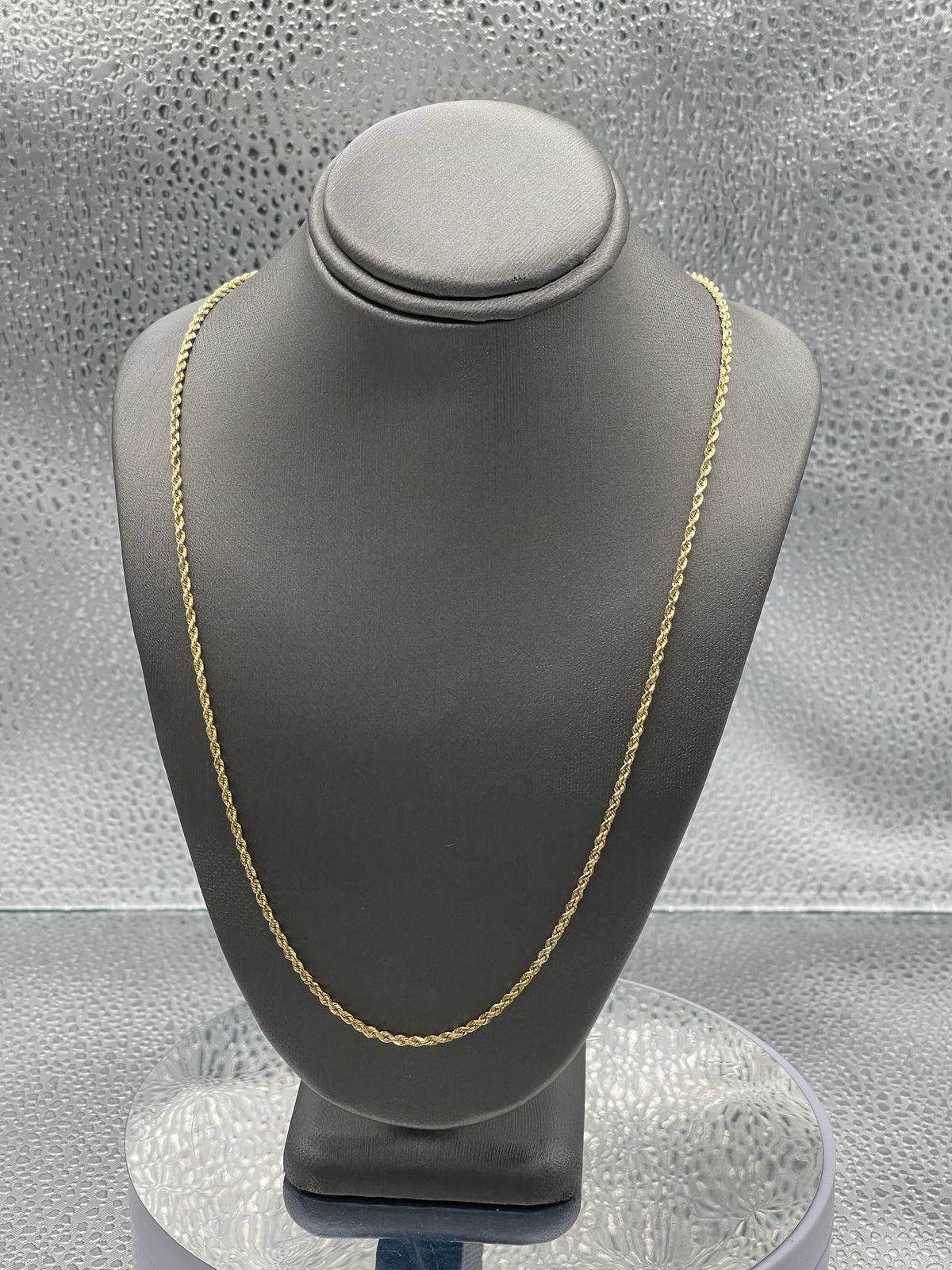Ladies 14 Karat Gold Diamond Cut Solid Rope Chain