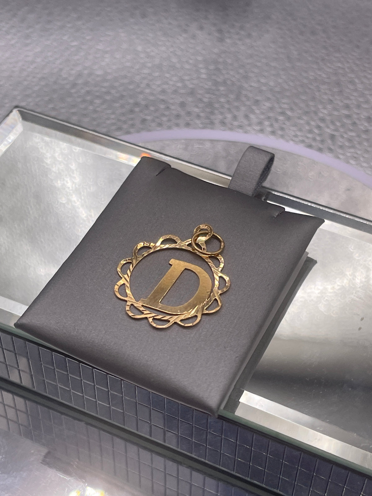 Ladies 18 Karat Solid Yellow Gold Initial “D” Pendant