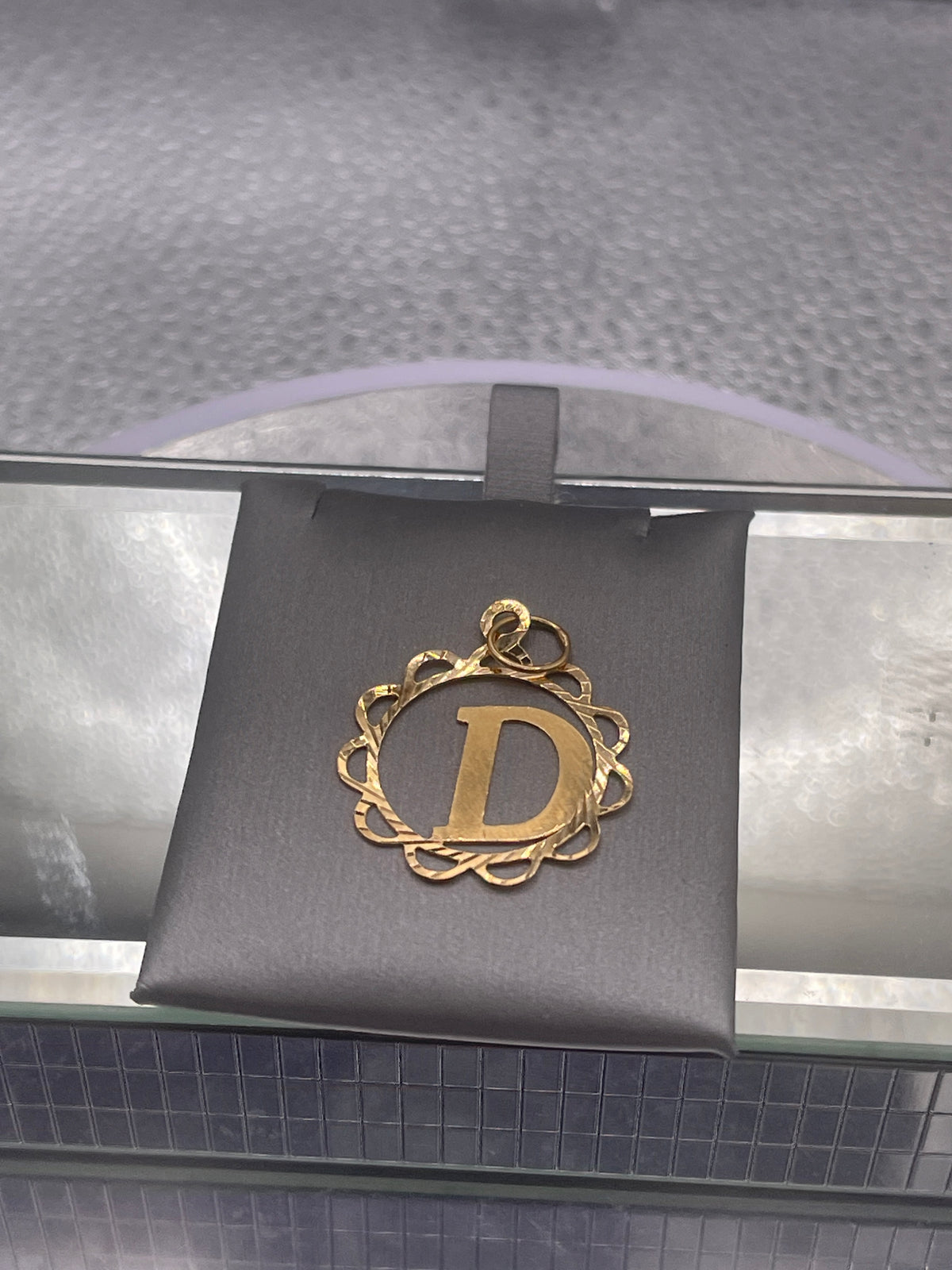 Ladies 18 Karat Solid Yellow Gold Initial “D” Pendant
