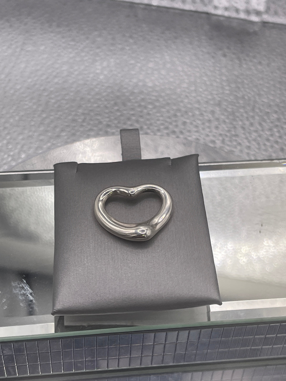 View two of Ladies Sterling Silver Floating Heart Pendant