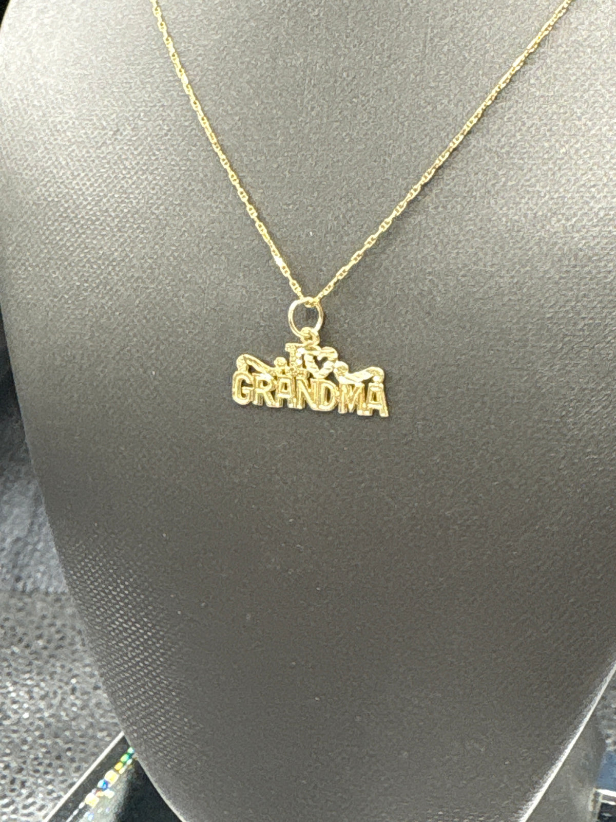 Vintage 14kt Yellow Gold,  I love Grandma charm