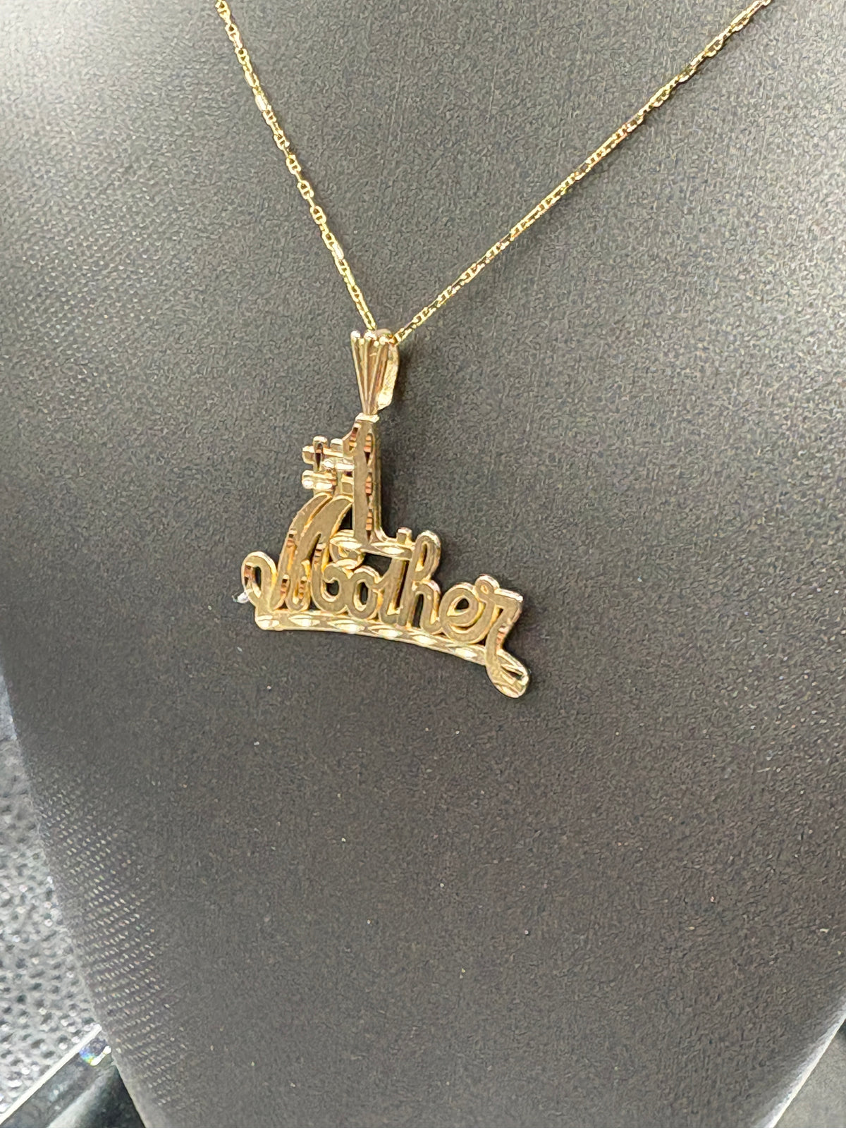 14kt Yellow Gold Ladies #1 Mother Pendant