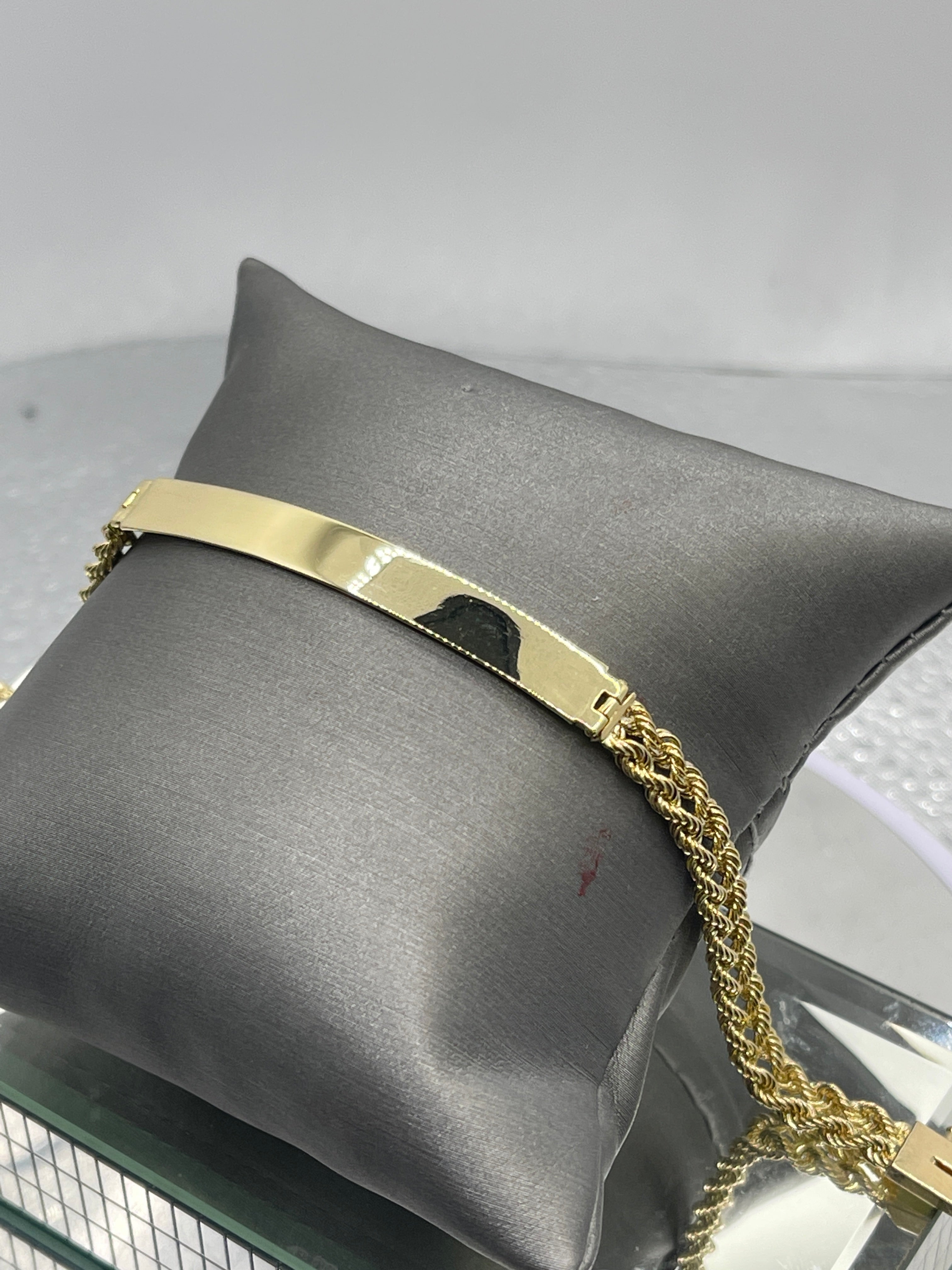 9ct gold name bracelet discount