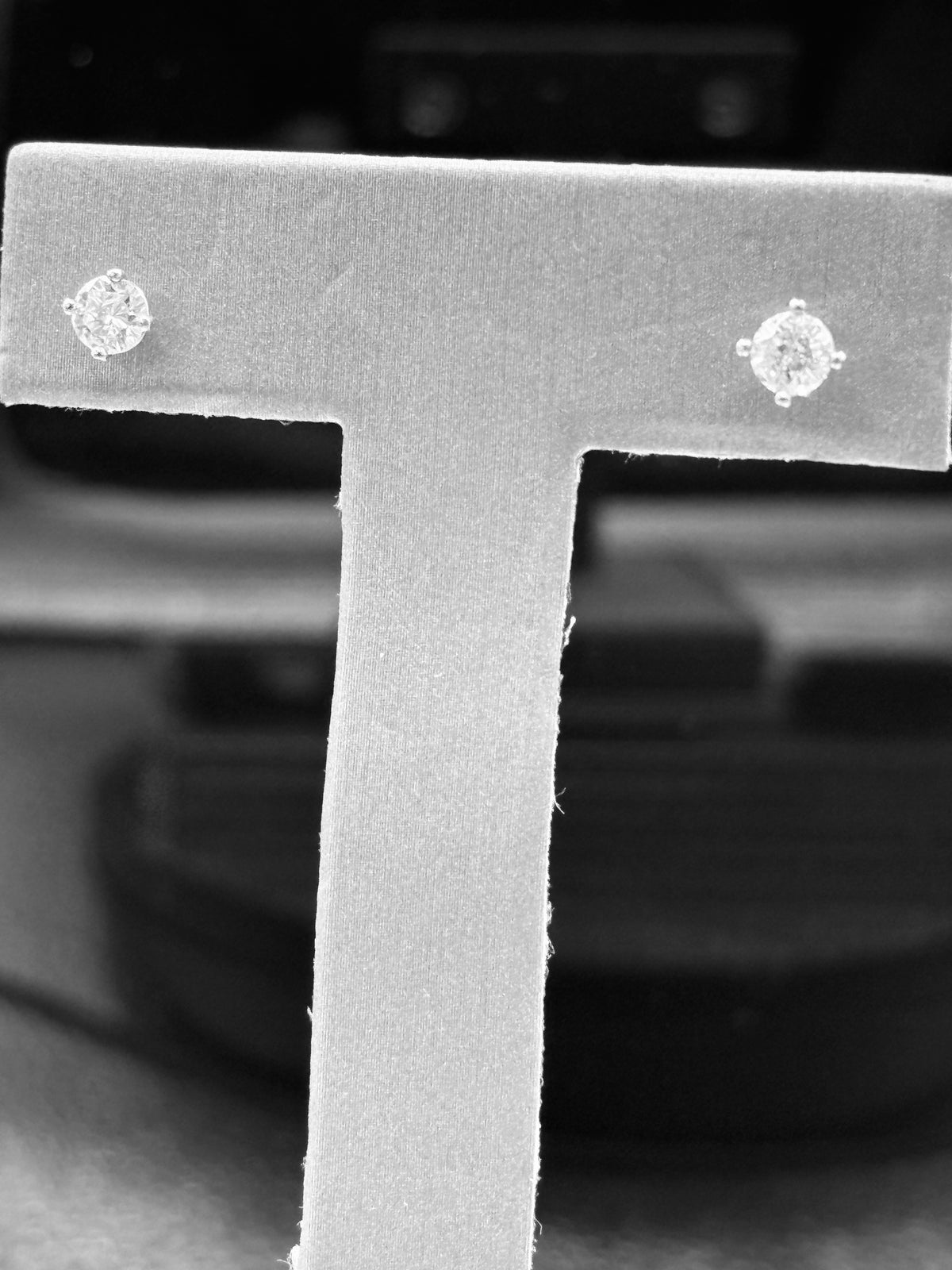 14kt White Gold Ladies martini cup diamond stud screw back earrings-NEW