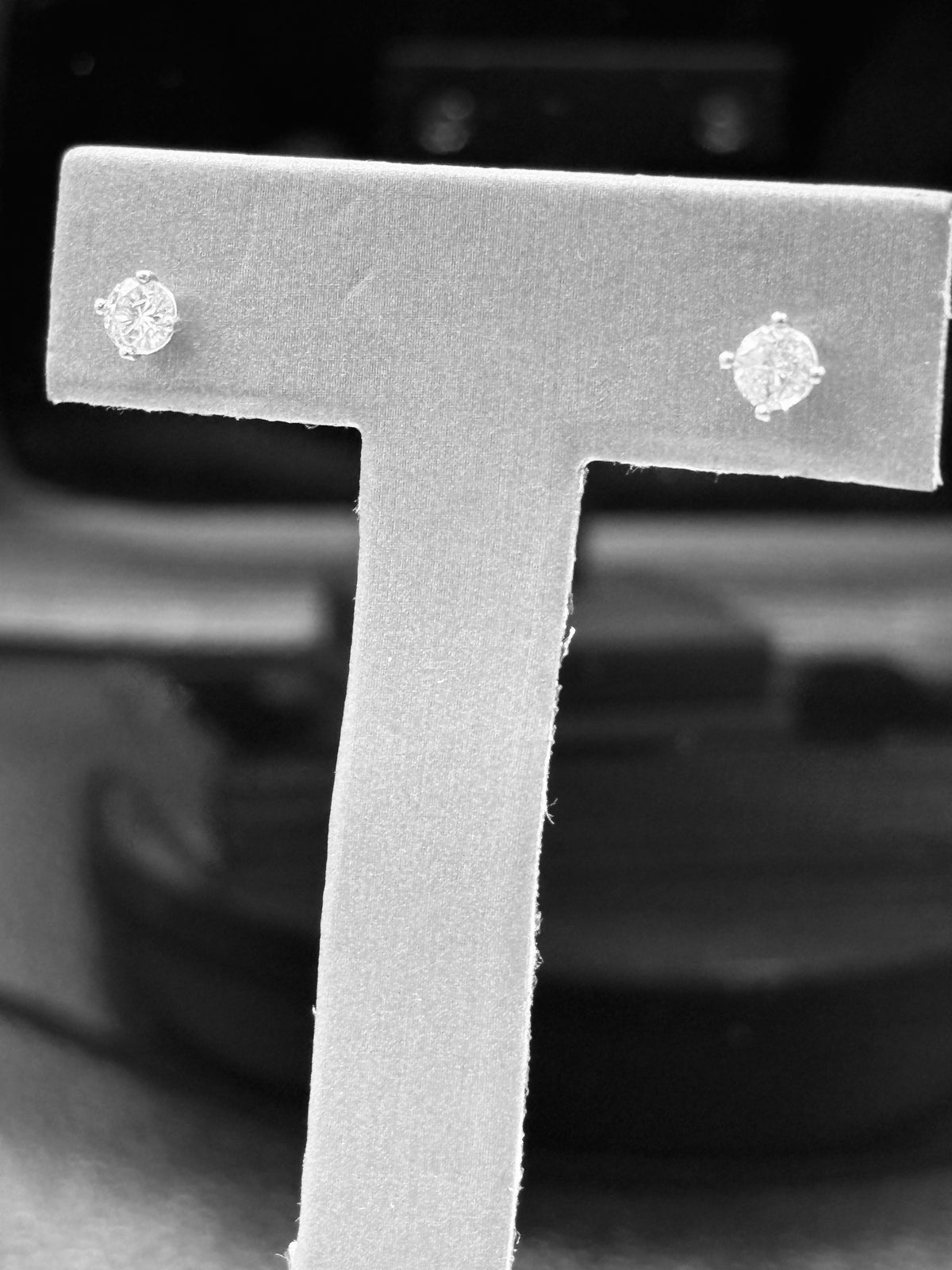 14kt White Gold Ladies martini cup diamond stud screwback earrings-NEW