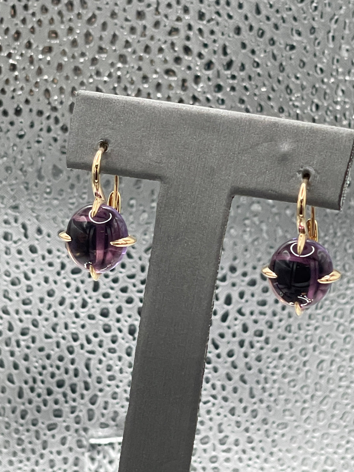 Pomellato 18 Karat Rose Gold 16.60 Carats Amethyst Drop Earrings