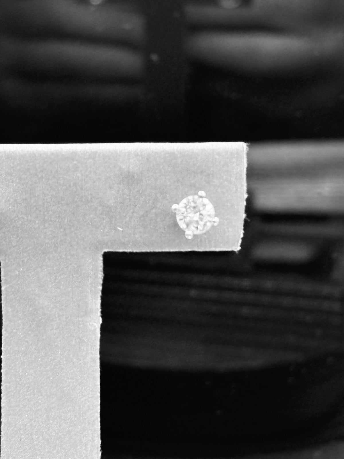 14 Karat White Gold Diamond Stud Screwback Earrings