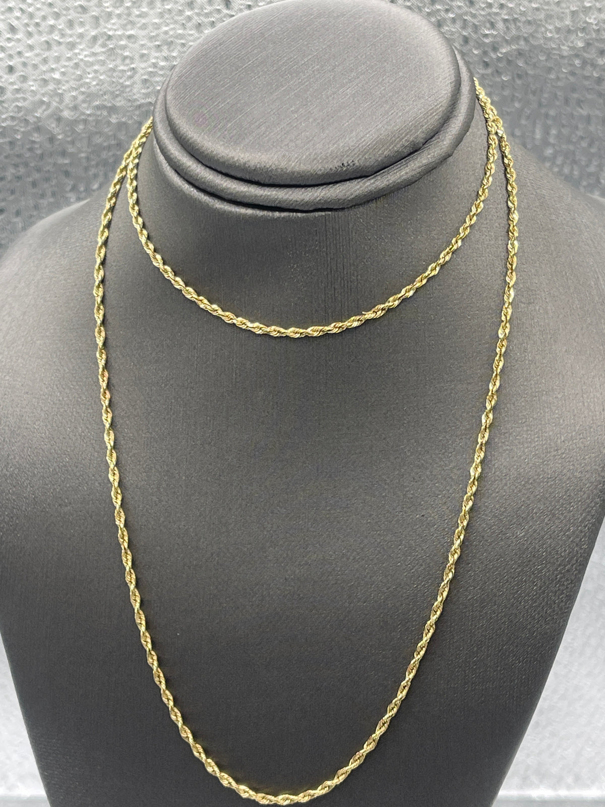 Ladies or Men’s 14 Karat Solid Yellow Gold Di-Cut Rope Chain