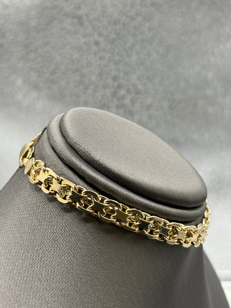 View five of Ladies / Mens 14 Karat Yellow Gold Copenhagen Link Bracelet