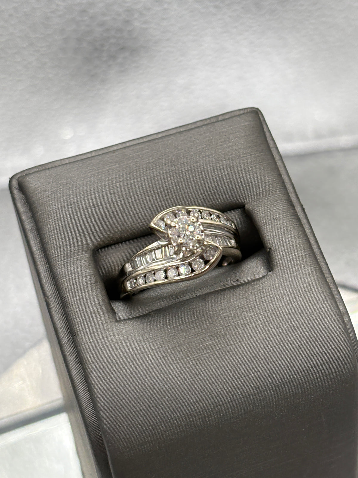 Ladies 14 Karat Diamond Cluster Engagement Ring
