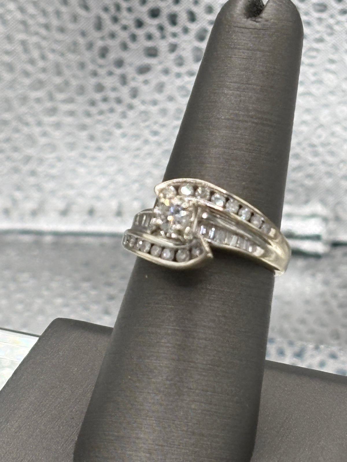 Ladies 14 Karat Diamond Cluster Engagement Ring
