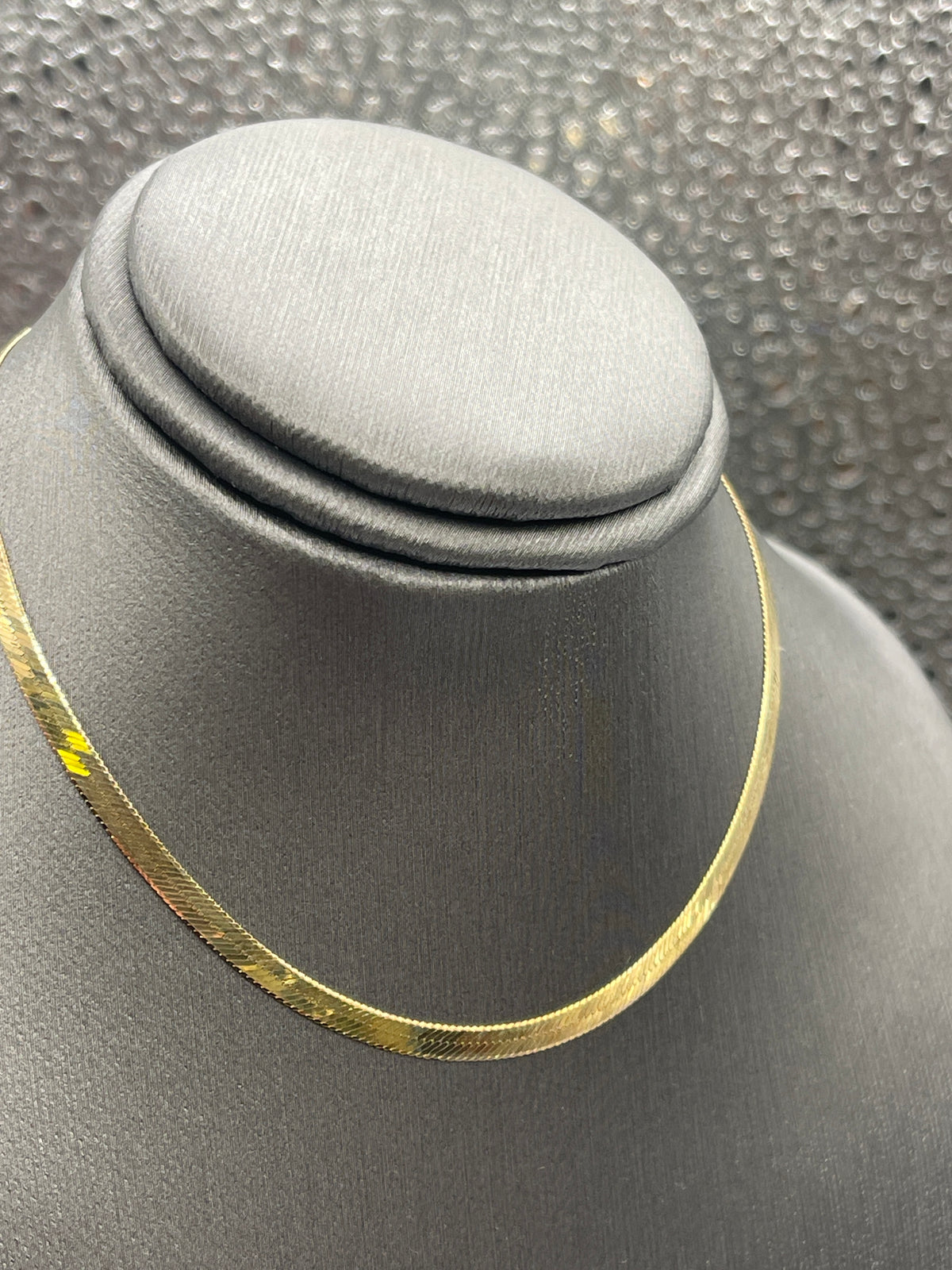 Ladies 14 Karat Yellow Gold Herringbone Ankle Bracelet