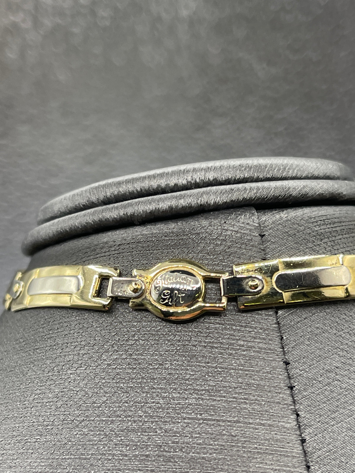 Ladies Fancy 18 Karat Yellow & White Gold Italian Gift Bracelet