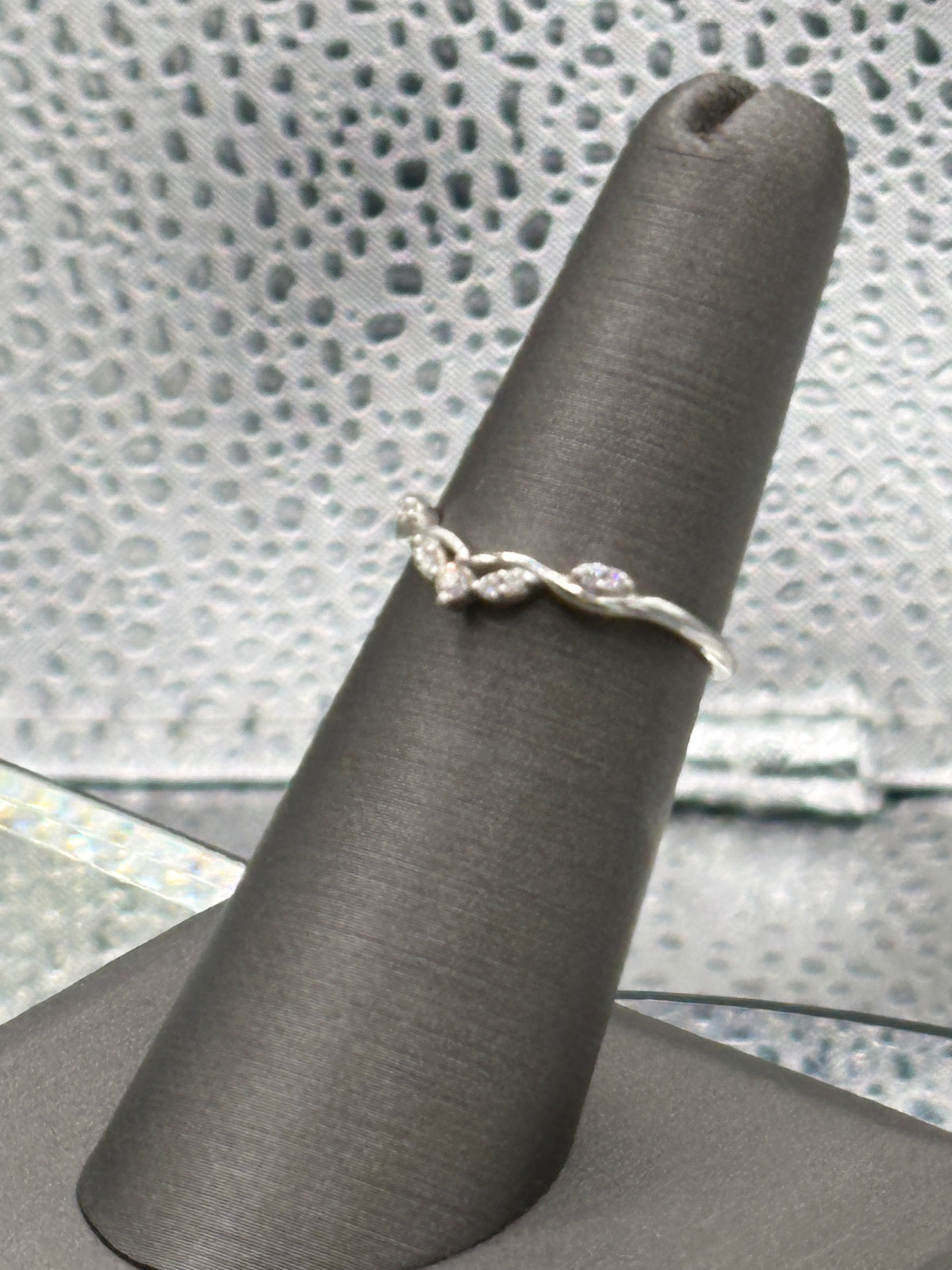 Ladies Fancy 14 Karat White Gold Diamond Band